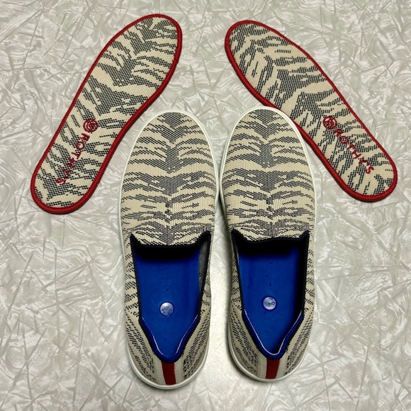 Retired/HTF! Rothy’s The Original Slip-On Sneaker in Marine Tiger 8 - Picture 10 of 12